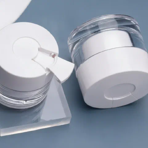 Acrylic jar with small spoon, packaging option 38